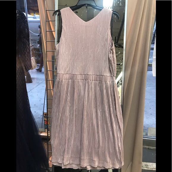 NWT,Rachel Roy Sleeveless Metallic Pleated,blush - Picture 9 of 12